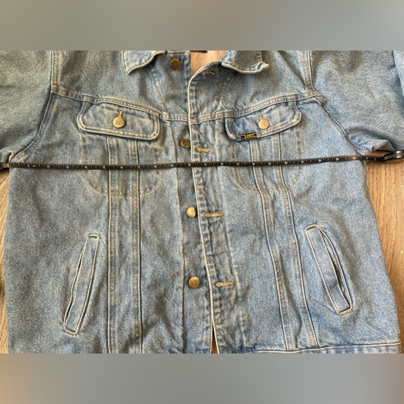 LEE Vintage Large 100% Cotton Light Blue Denim Jean Jacket - Picture 7 of 10